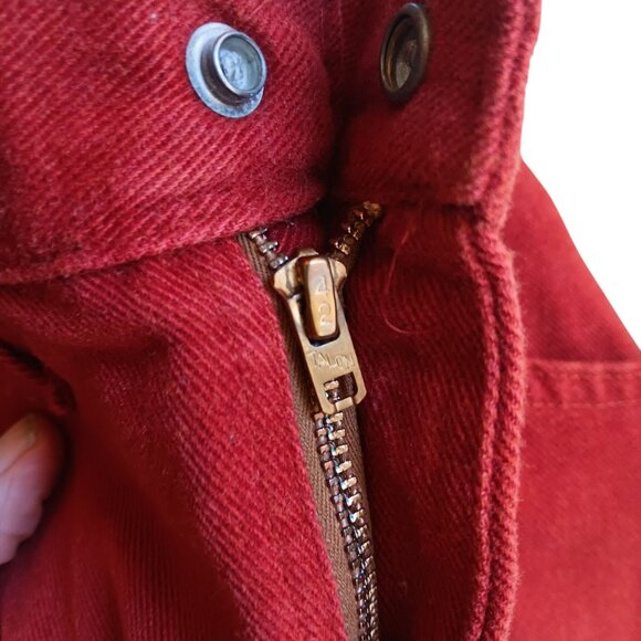 26W Vintage Boys Cutoff Shorts 1970's Rusty Red Hippy Play Summr Fun - Picture 4 of 5